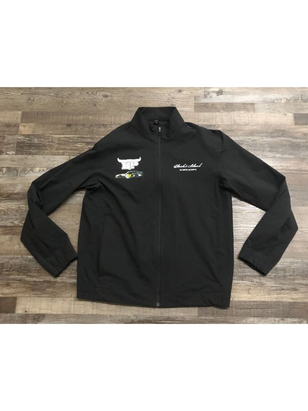 Lululemon Mens Medium Full Zip Jacket Black Island Logo